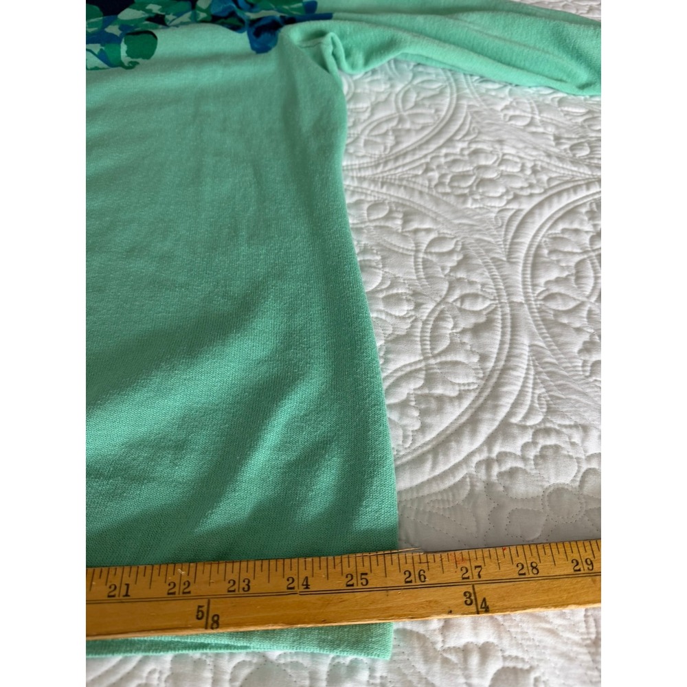 Isaac Mizrahi Live Womens 3X Cardigan Mint Green Blue Floral Cotton Sweater - Picture 5 of 10